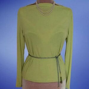 NWT Iconic Dresses Lime Blouse Size Small